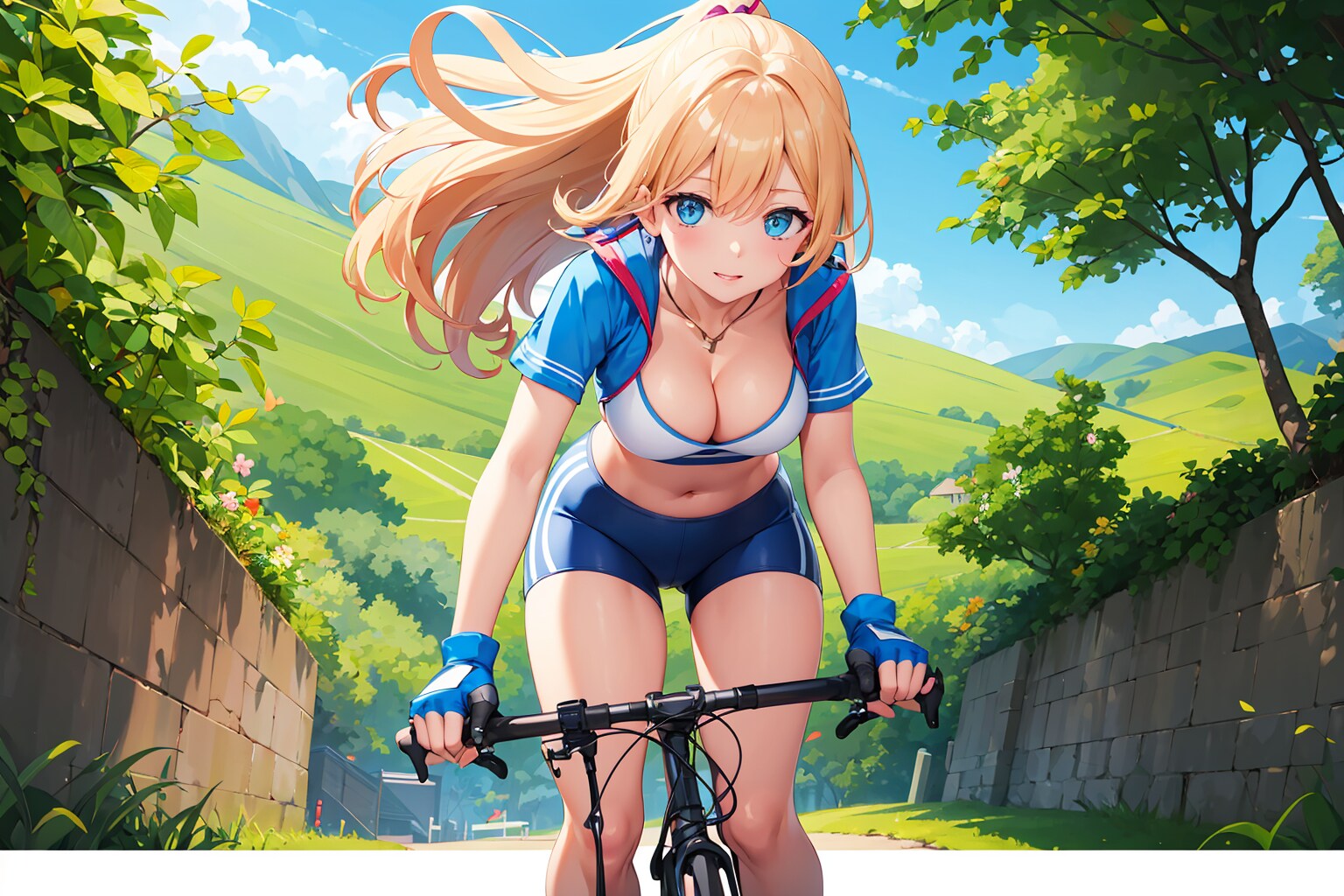 登りきったら休憩ね