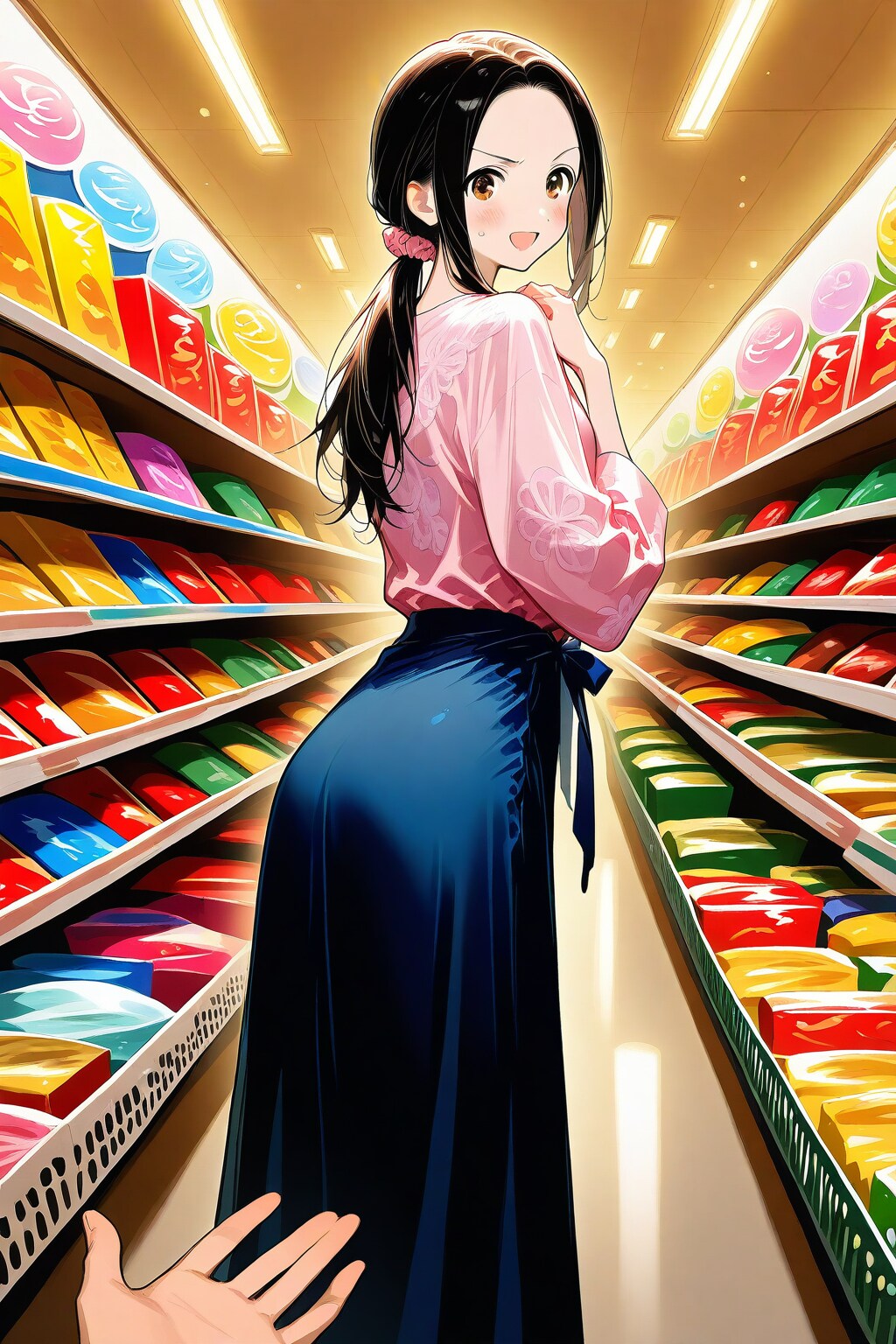 お尻を触って怒られる😅