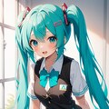 初音ミクに学生服着てもらった 5枚目