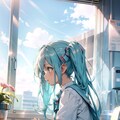 初音ミクに学生服着てもらった 6枚目