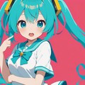 初音ミクに学生服着てもらった 2枚目
