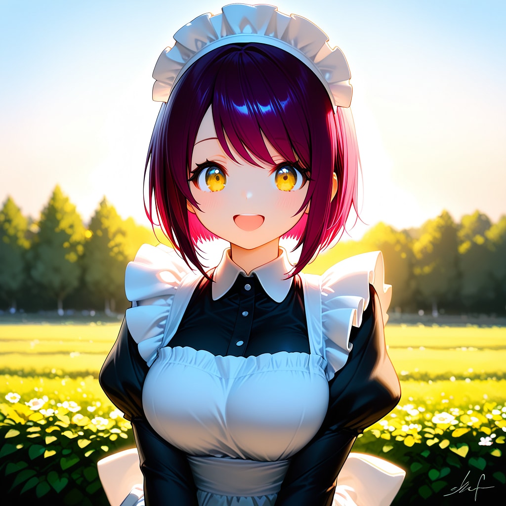 おはようございます（挨拶メイドの芽衣ちゃん） | の人気AIイラスト・グラビア