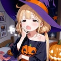 ハロウィンの仮装をしろと言われたのでいちお適当に仮装したが面倒くさくなったので家で寝ることにした杏 9枚目