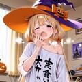 ハロウィンの仮装をしろと言われたのでいちお適当に仮装したが面倒くさくなったので家で寝ることにした杏 5枚目