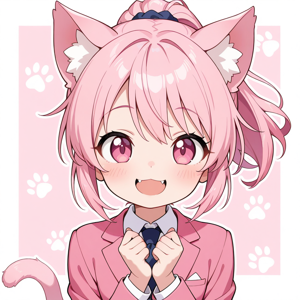 ポニテスーツねこちゃん