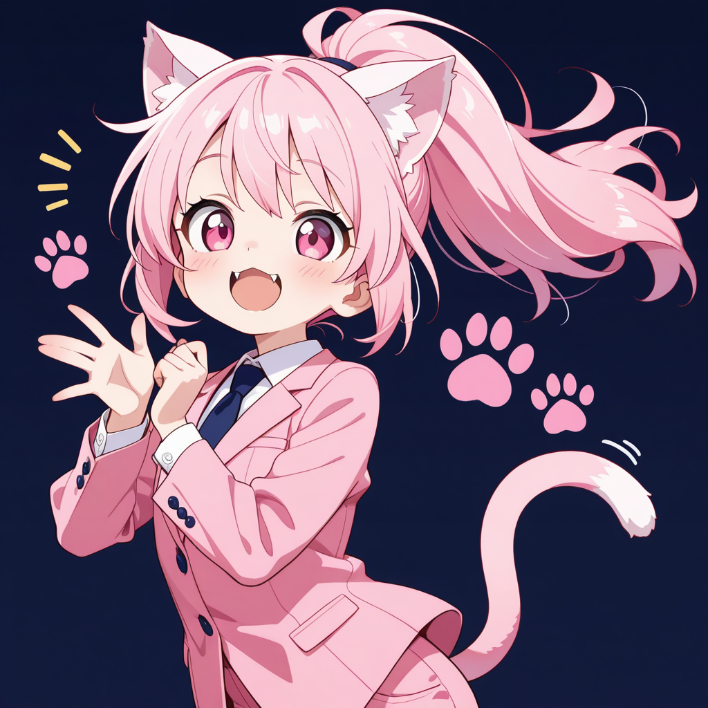 ポニテスーツねこちゃん