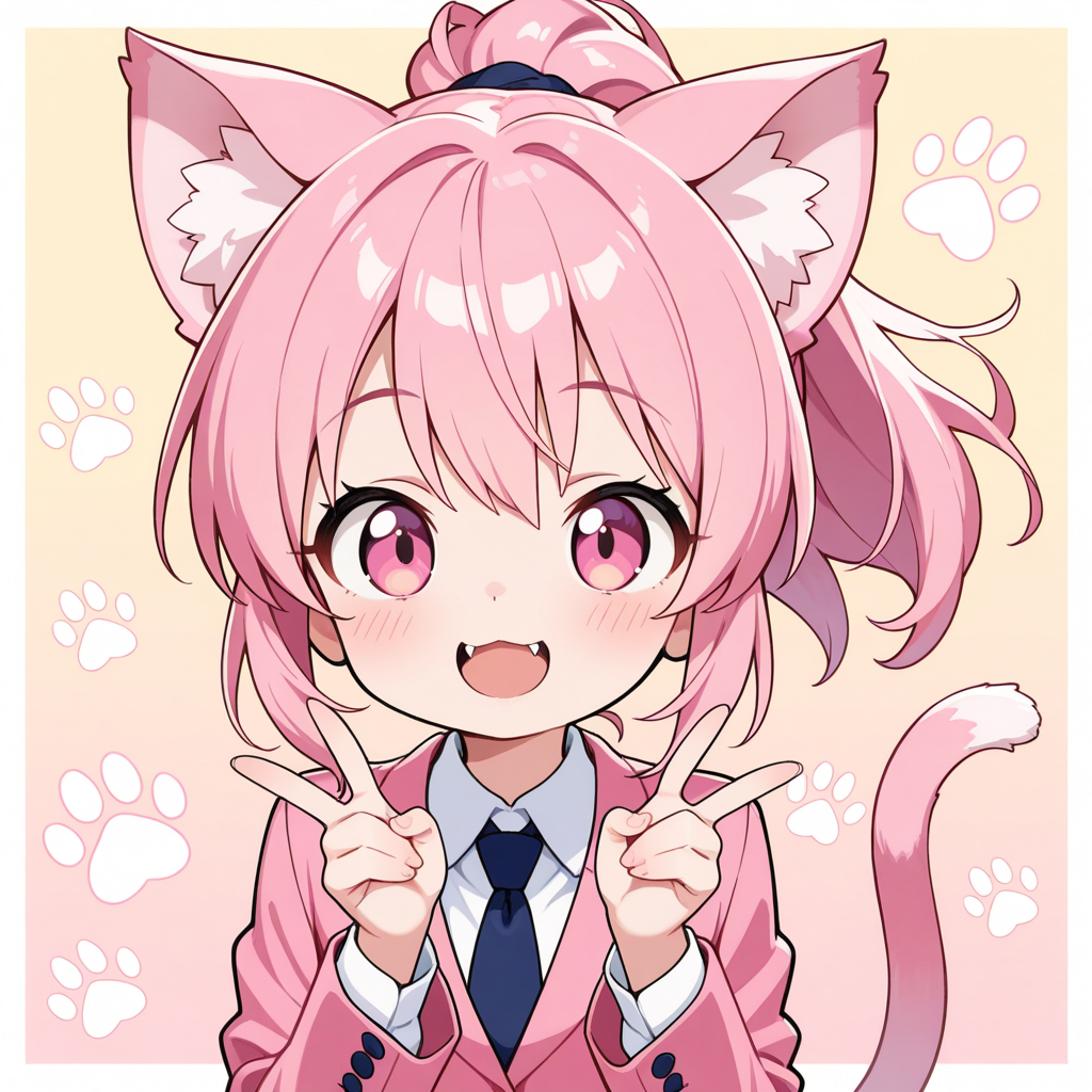ポニテスーツねこちゃん