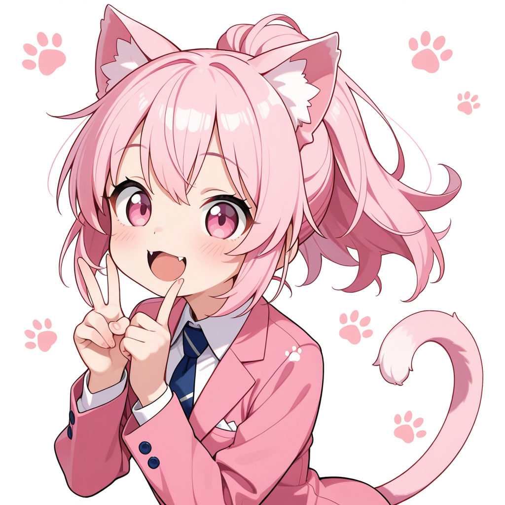 ポニテスーツねこちゃん