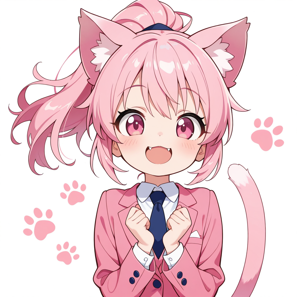 ポニテスーツねこちゃん