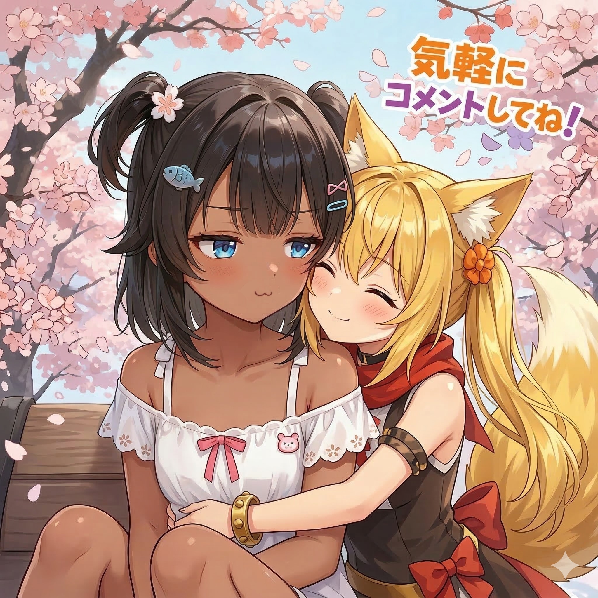 アグロ🐟さんのこなつちゃんに懐く