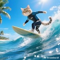 猫サーファー 2枚目