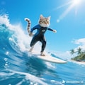 猫サーファー 4枚目