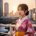 夕日に美女を添えて 5枚目