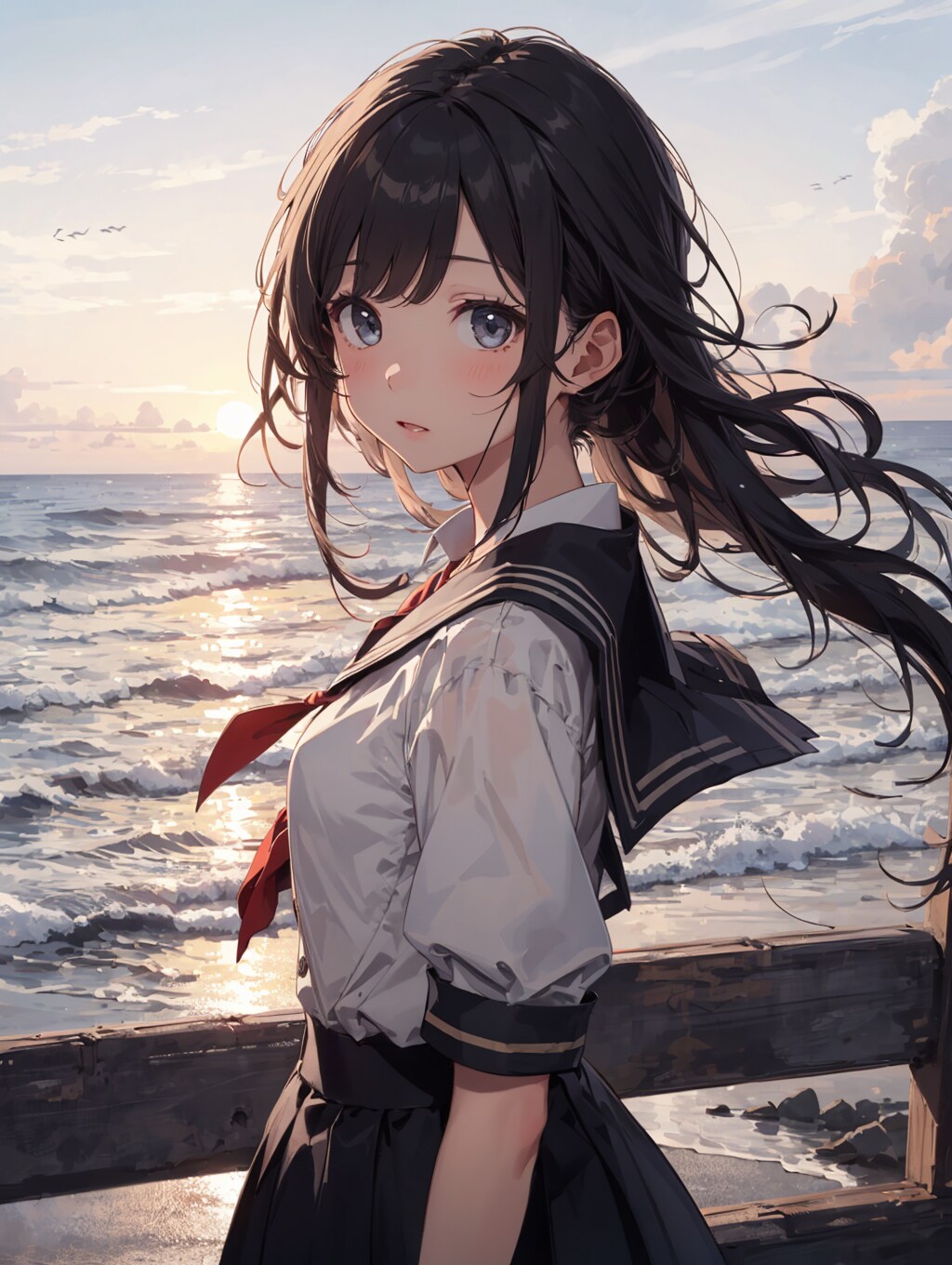 海辺の帰り道