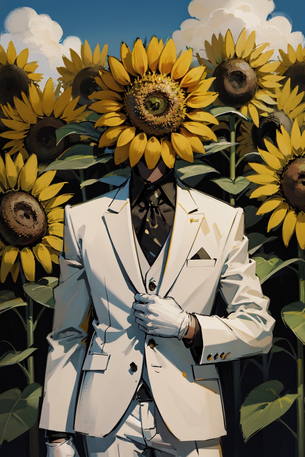 向日葵畑のお化け | の人気AIイラスト・グラビア