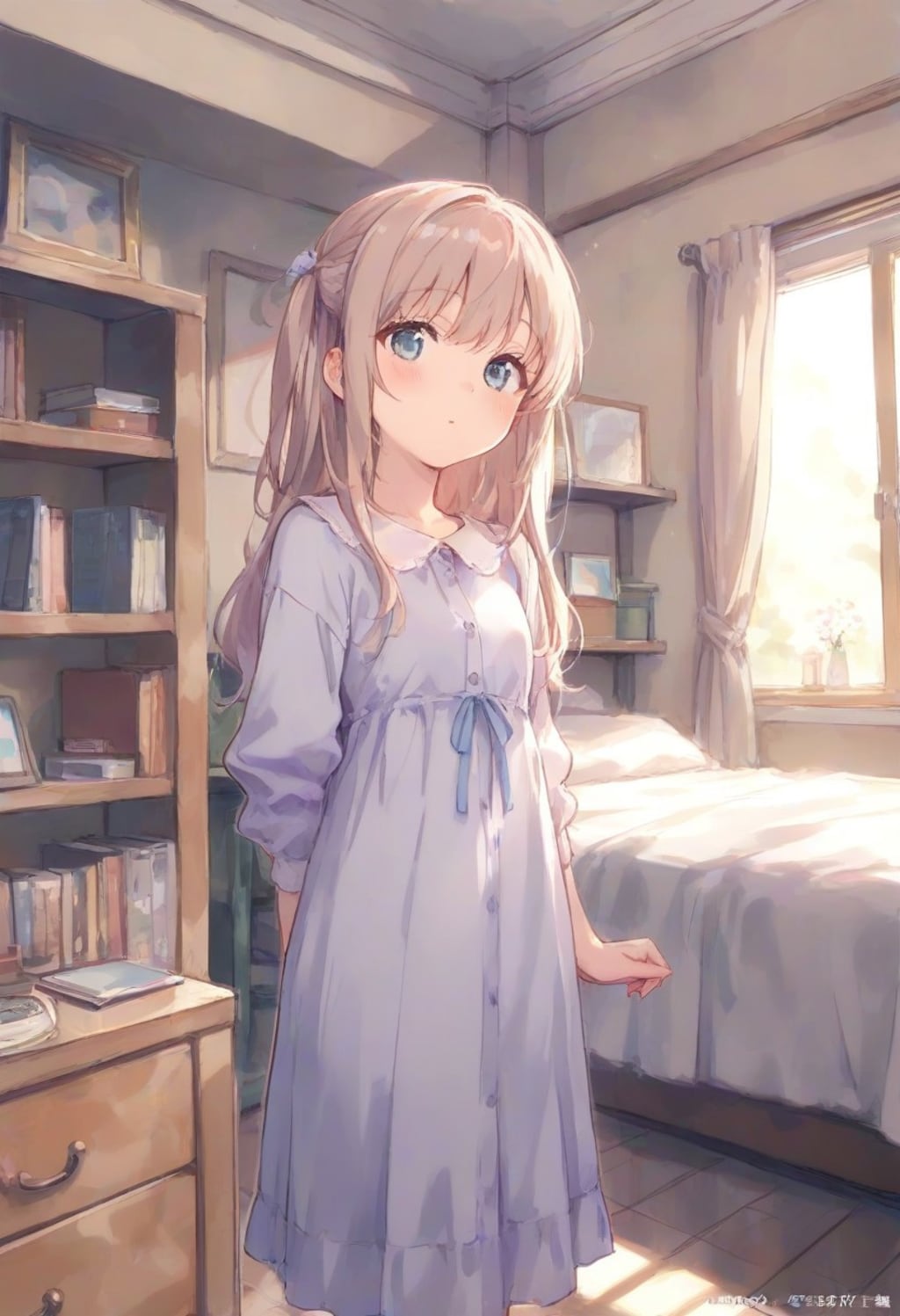 少女の部屋(水彩タッチ)(71)