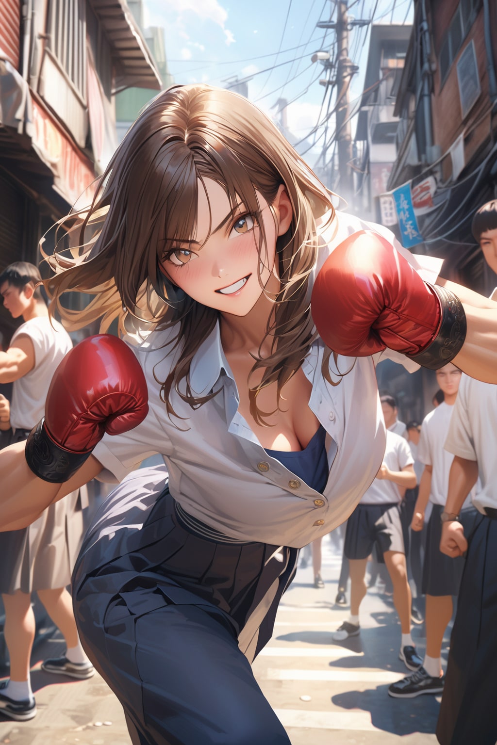ボクサーガールの喧嘩