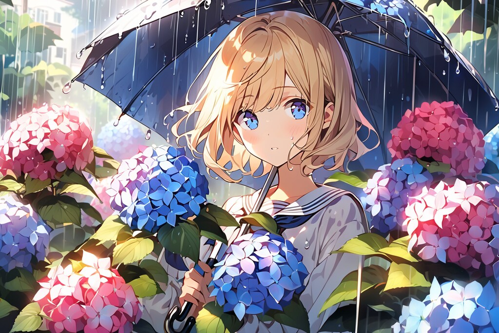 梅雨と紫陽花🐌