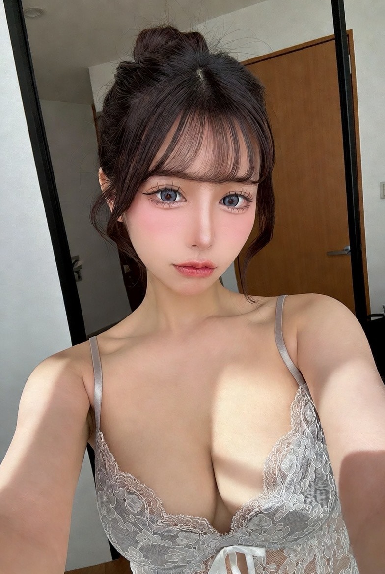 お団子ヘアギャル