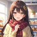 パン屋さんで焼きたてパンに囲まれるなごみちゃん🥐☕️♡ 2枚目