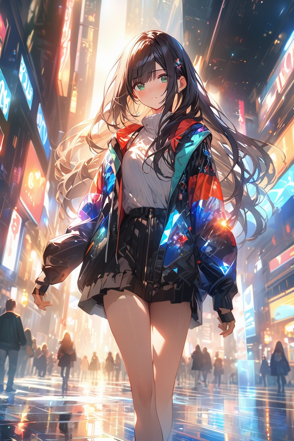 キラキラな服を着て