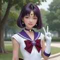 従妹ににセーラー戦士のコスプレを（紫の子） 6枚目