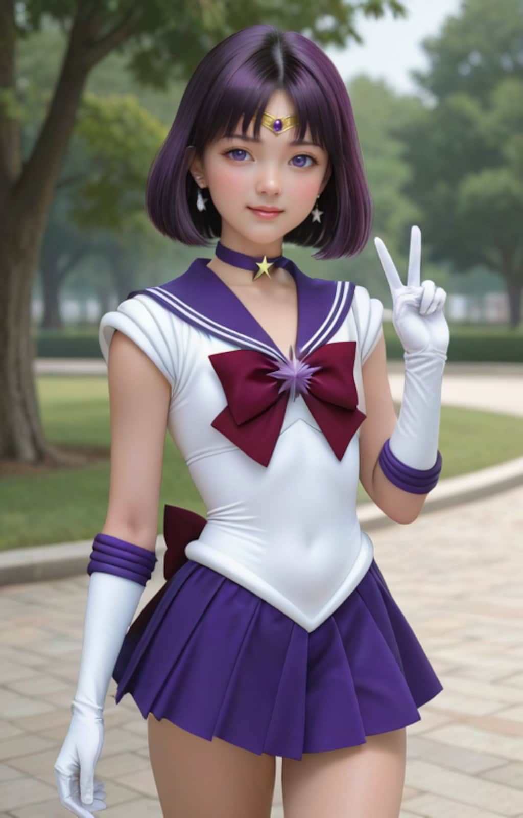 従妹ににセーラー戦士のコスプレを（紫の子）