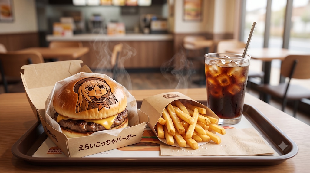 摩訶不思議食堂のえらいこっちゃバーガーセット