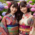 ペイズリー柄の着物 4枚目