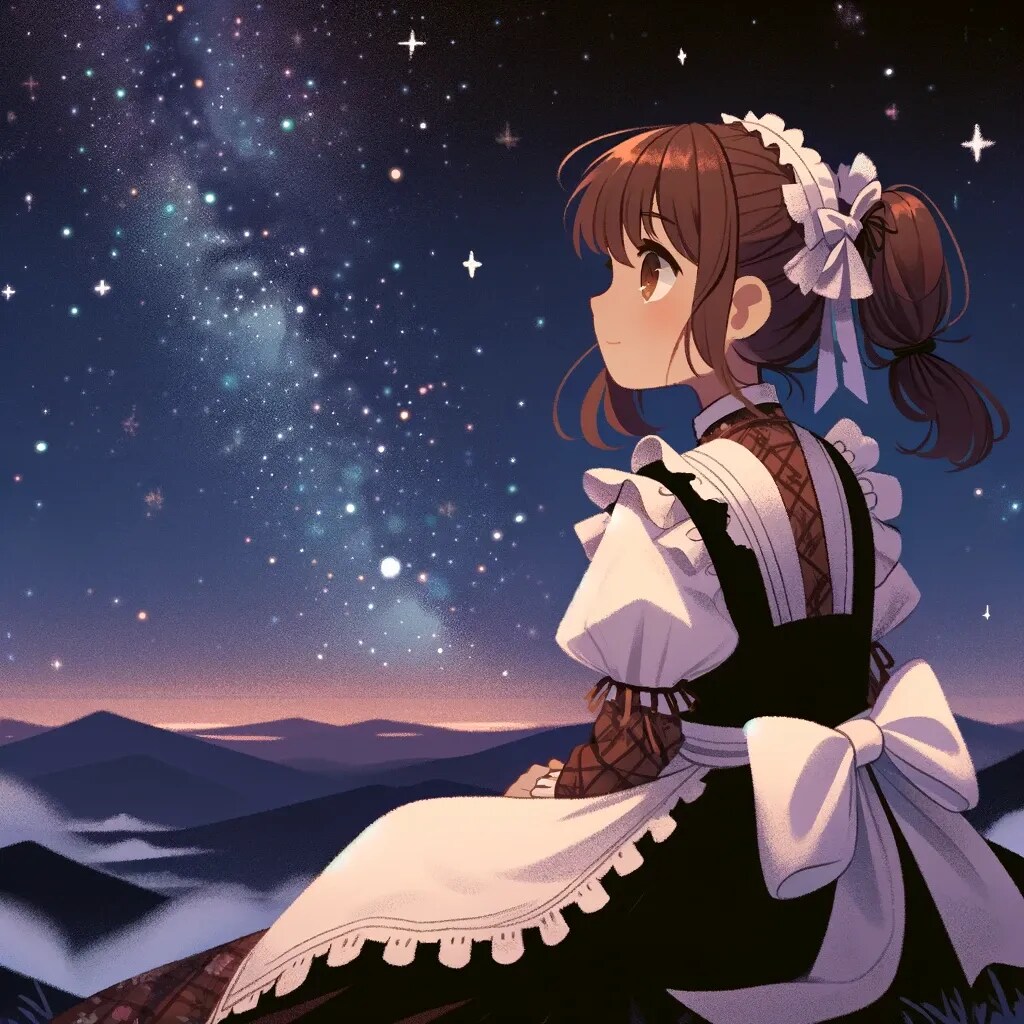 星空を見る