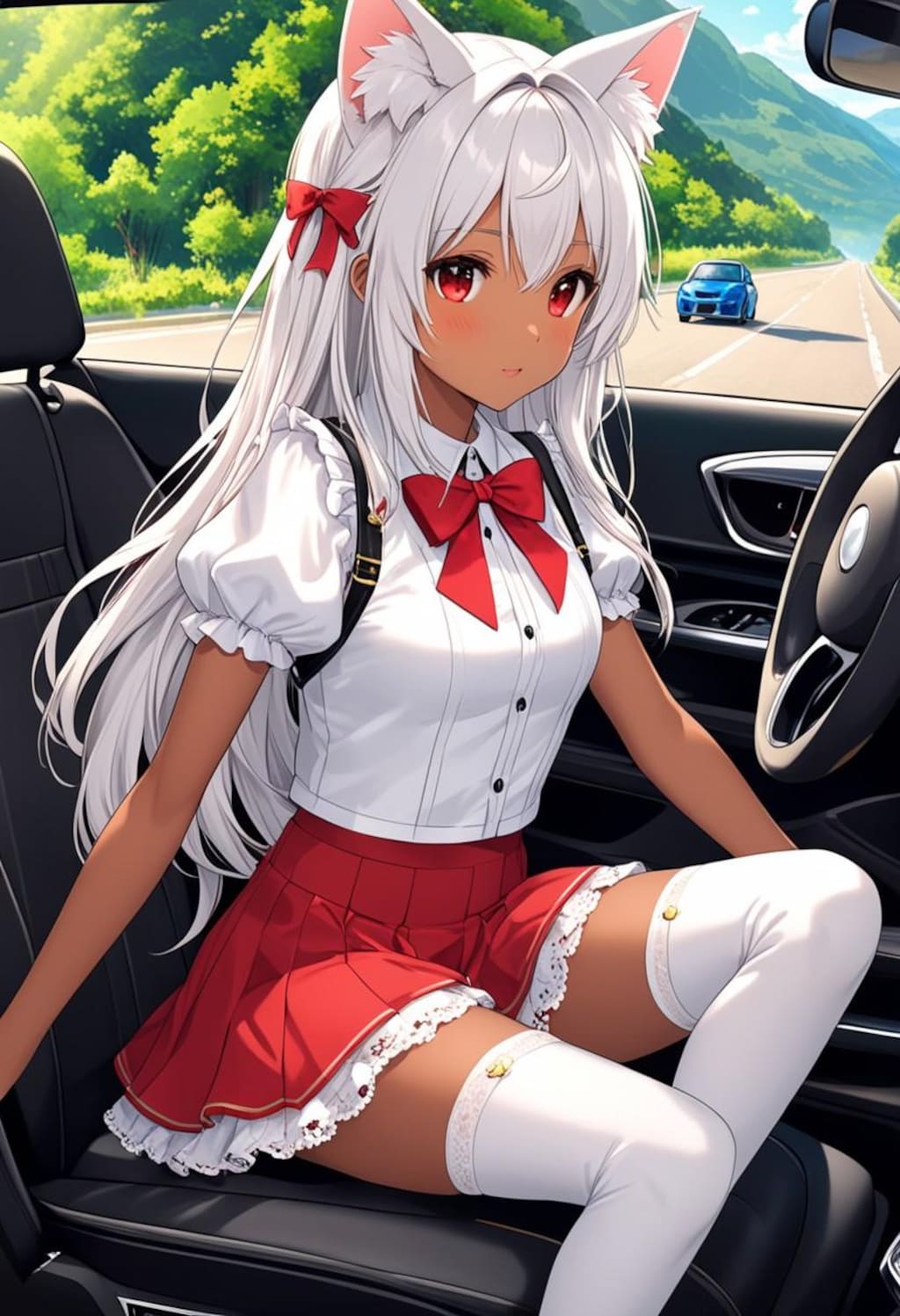猫耳少女は運転してみたい