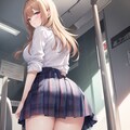 お尻(電車内の学生) 3枚目