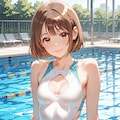 きらめく水面と美しき鼠径線 2枚目