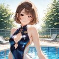 きらめく水面と美しき鼠径線 5枚目