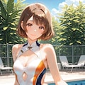 きらめく水面と美しき鼠径線 4枚目