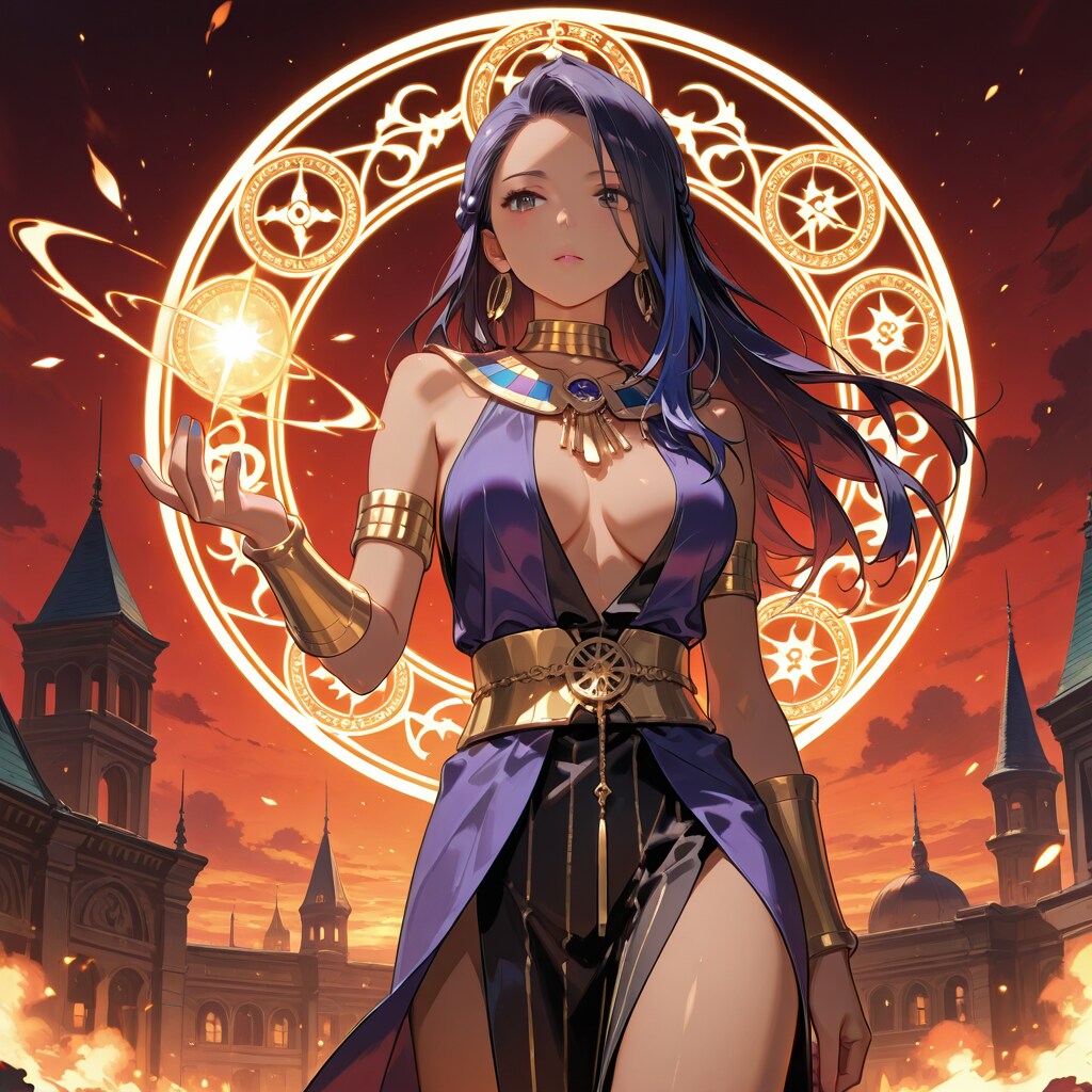 詠唱で魔法陣を召喚しようとしている魔術師