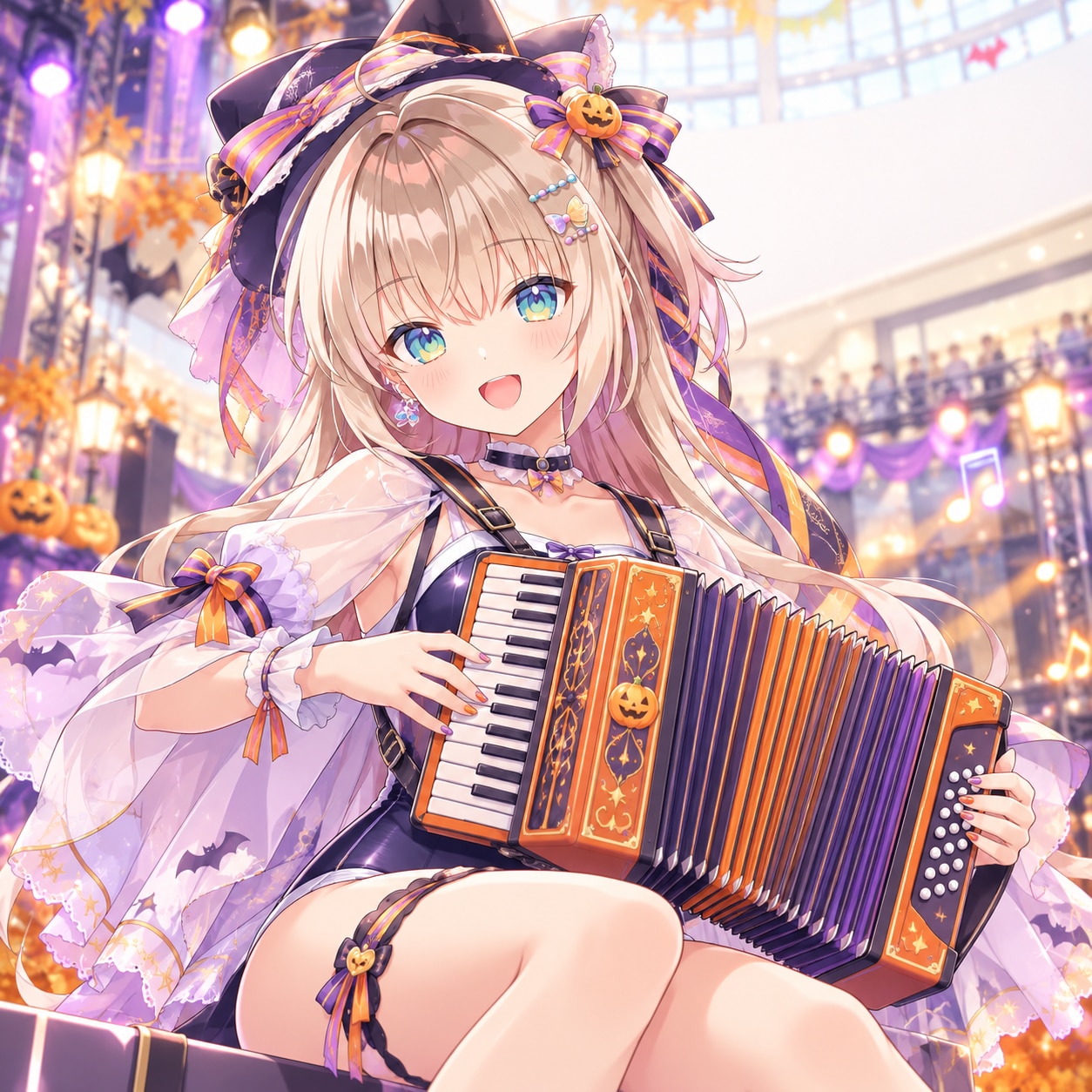 スク水モールハロウィン音楽パーティー（６）３時のアイドル　GPTimages2.5 | の人気AIイラスト・グラビア