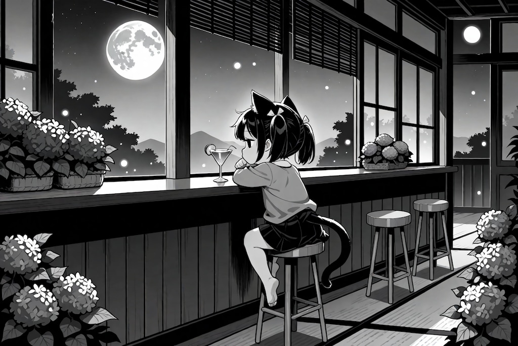 和風バーの猫子