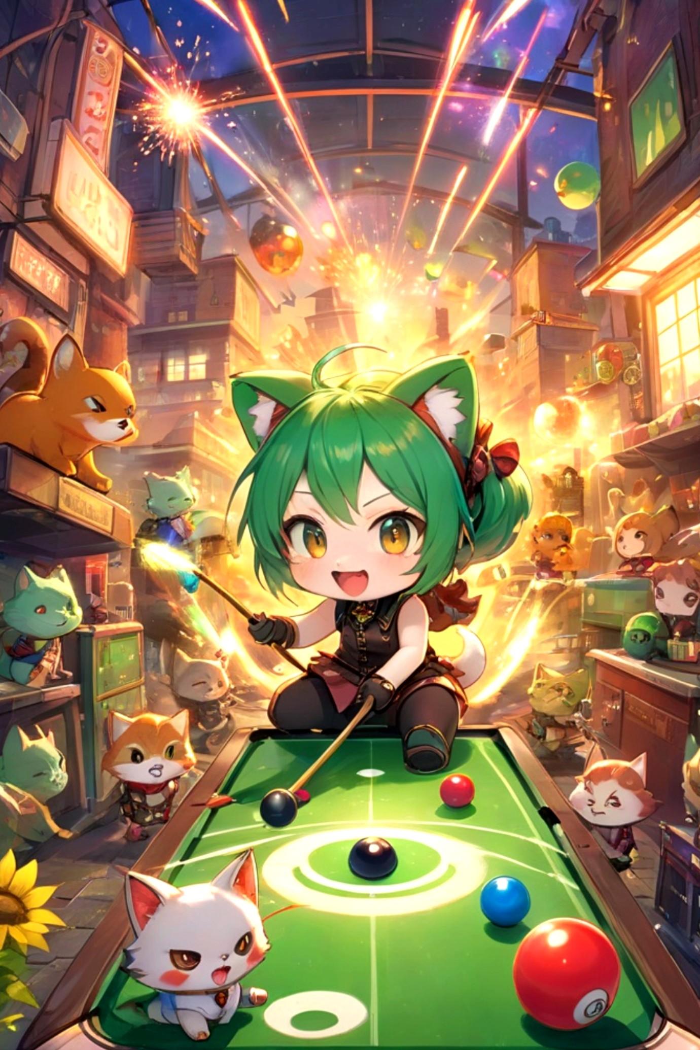 緑髪ちゃんと猫の町