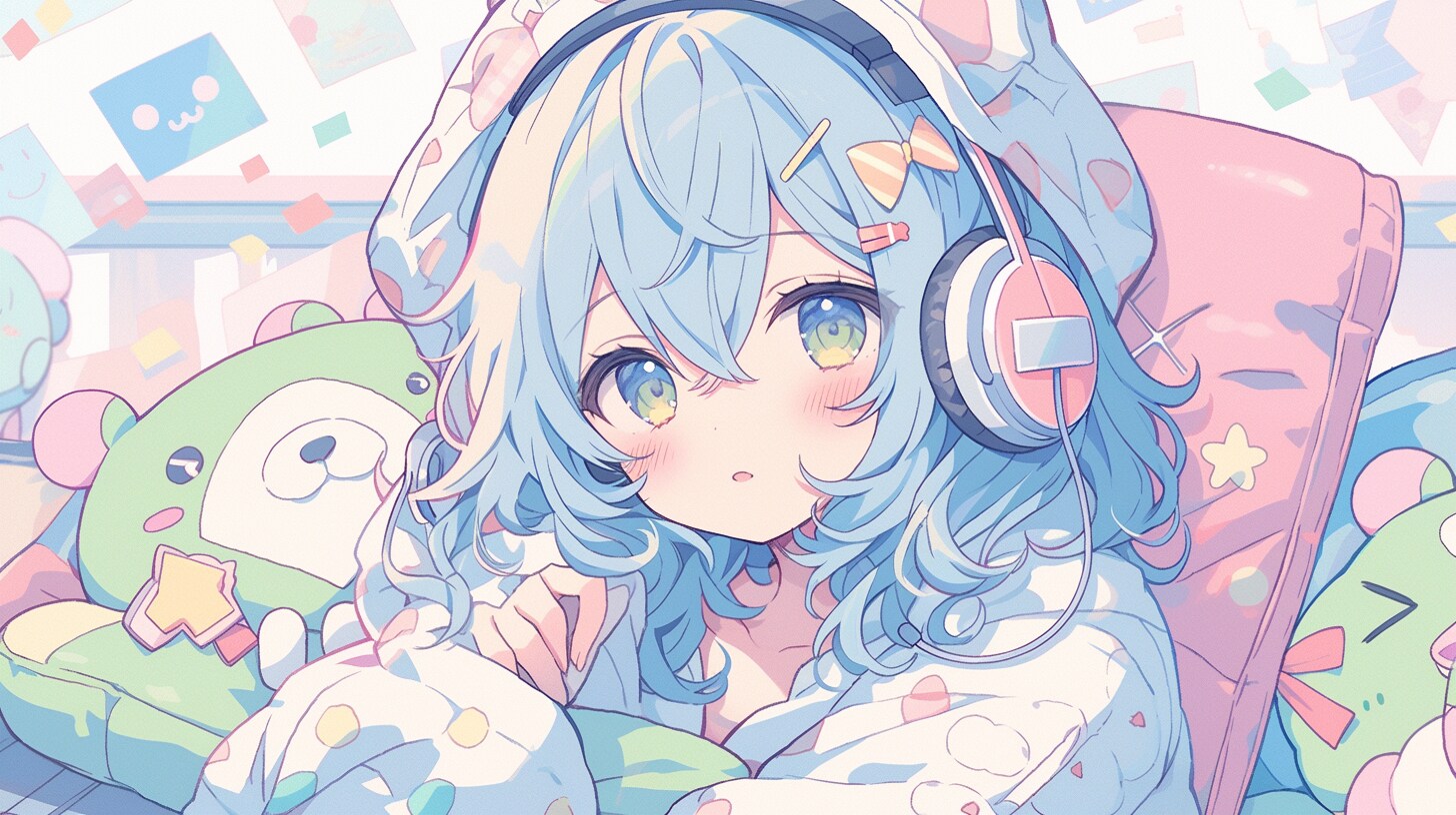 ヘッドホンの向こうに広がる夢 | の人気AIイラスト・グラビア