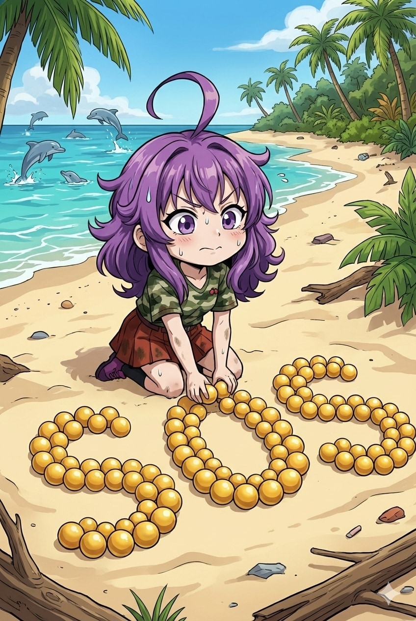 無人島の紫髪ちゃん | の人気AIイラスト・グラビア