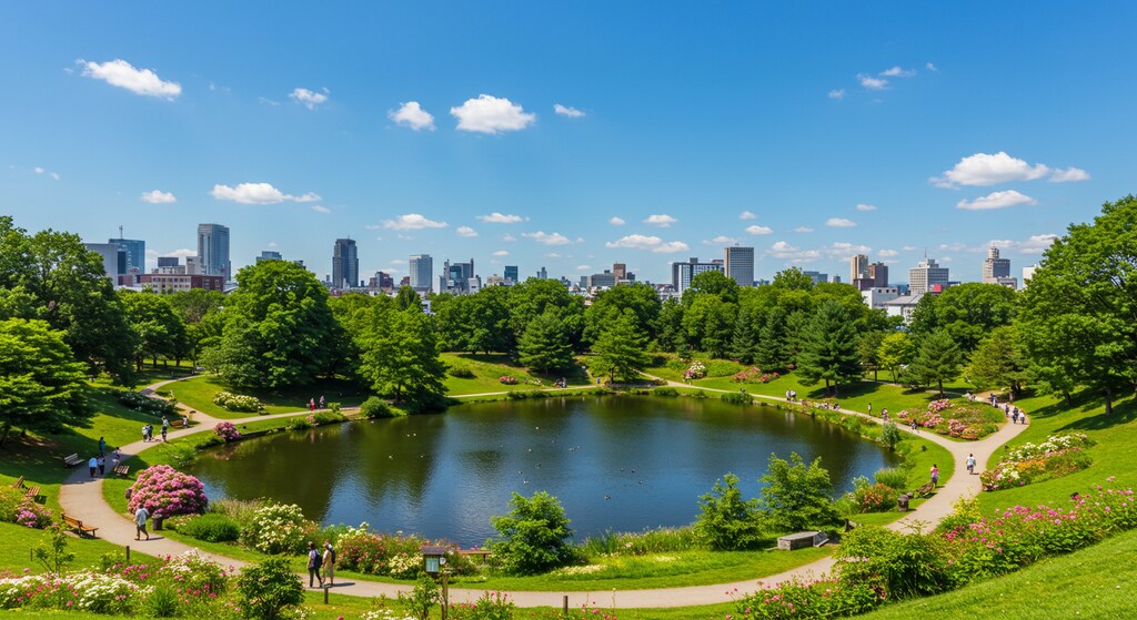 imageFXに札幌市にある中島公園について尋ねました。