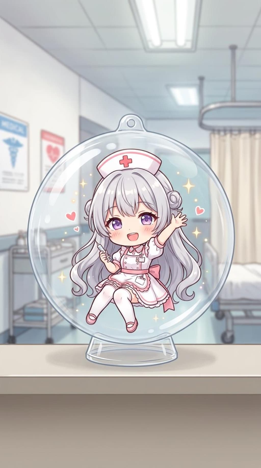 ナース服姿のFENRIRちゃんをカプセルに入れたよ