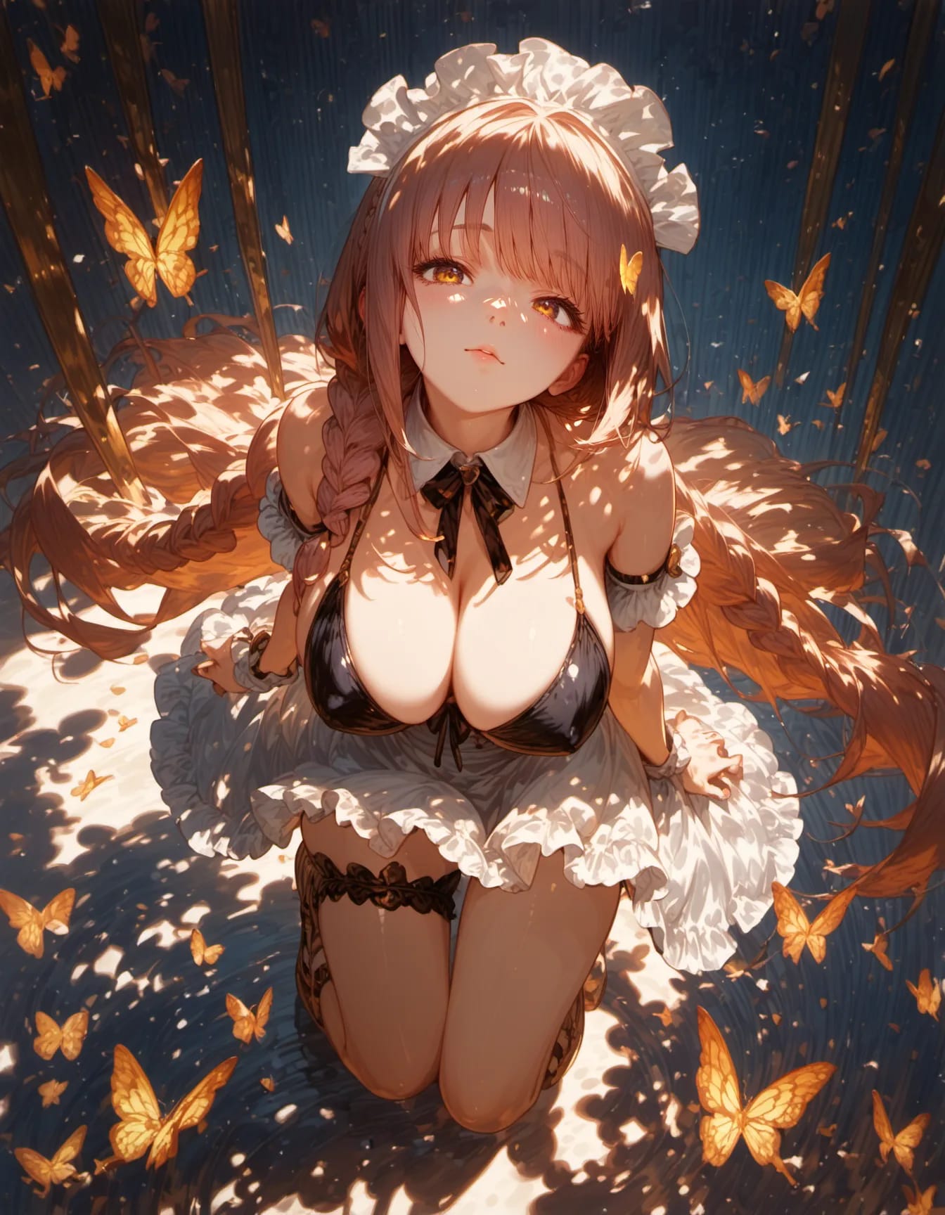 Butterfly's Secret Garden Maid | の人気AIイラスト・グラビア