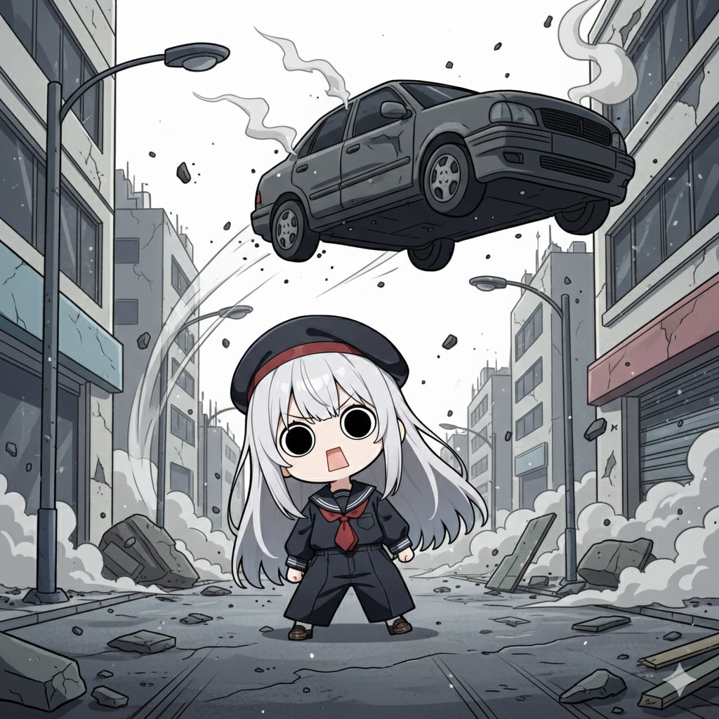 カーアクションしてしまいよったえらいこっちゃ嬢