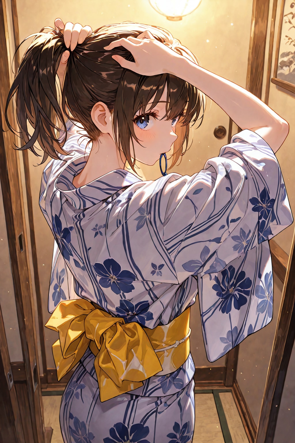 浴衣✕ポニーテール