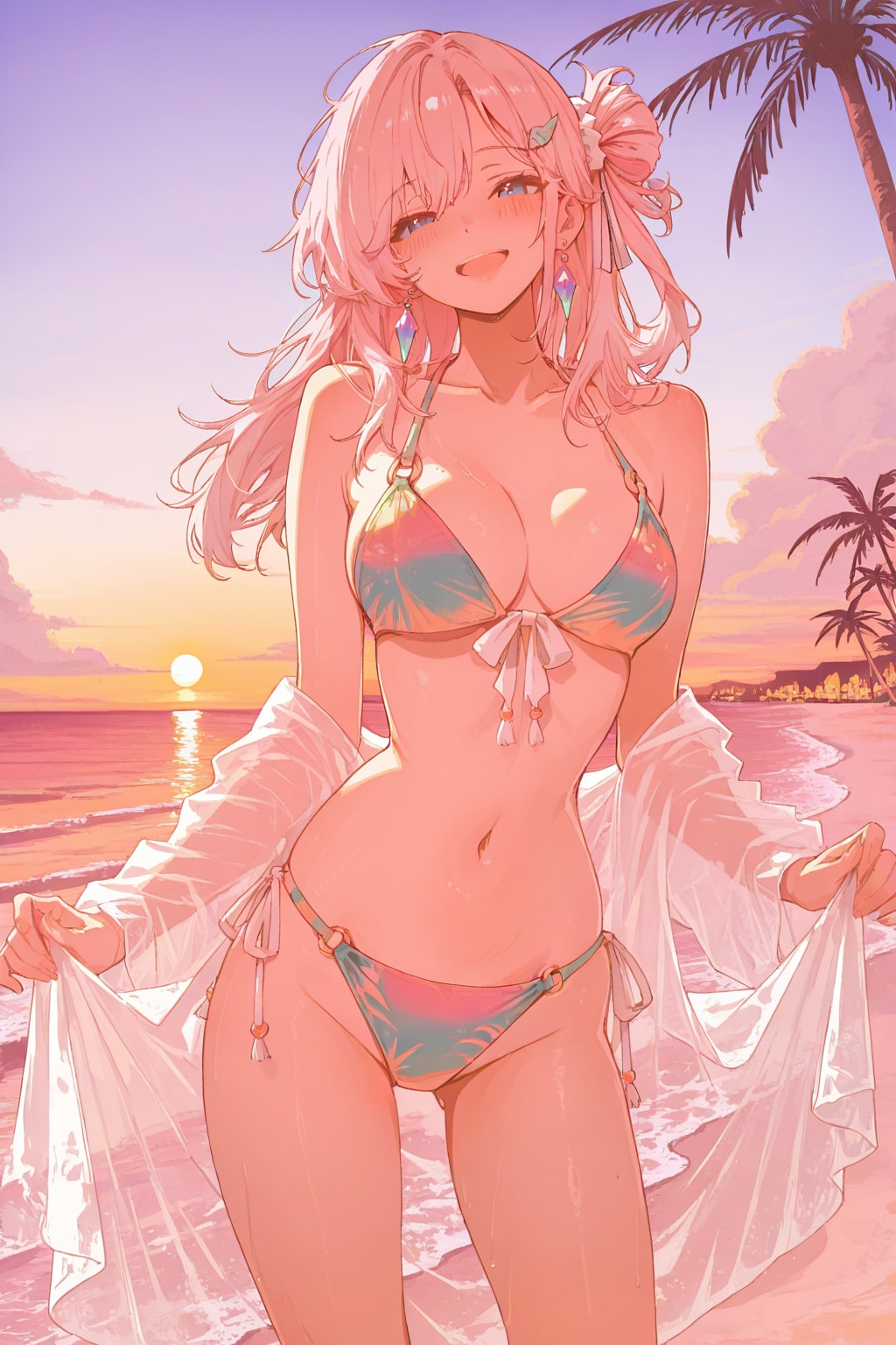 リゾートビーチで