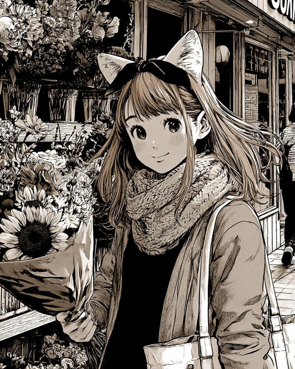 猫耳ちゃんと花屋さん