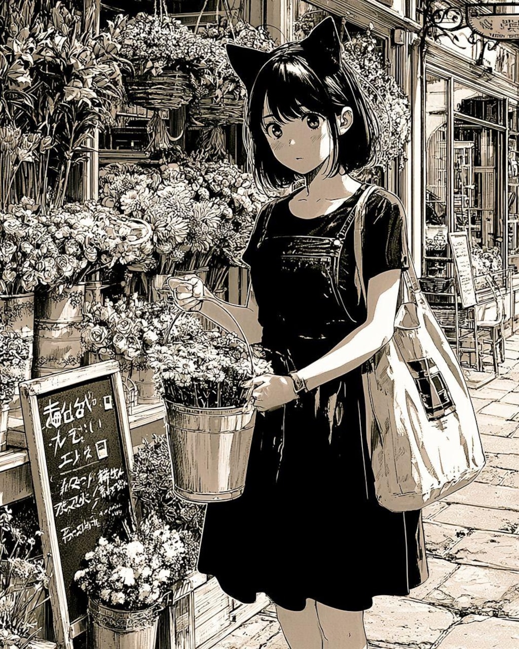 猫耳ちゃんと花屋さん