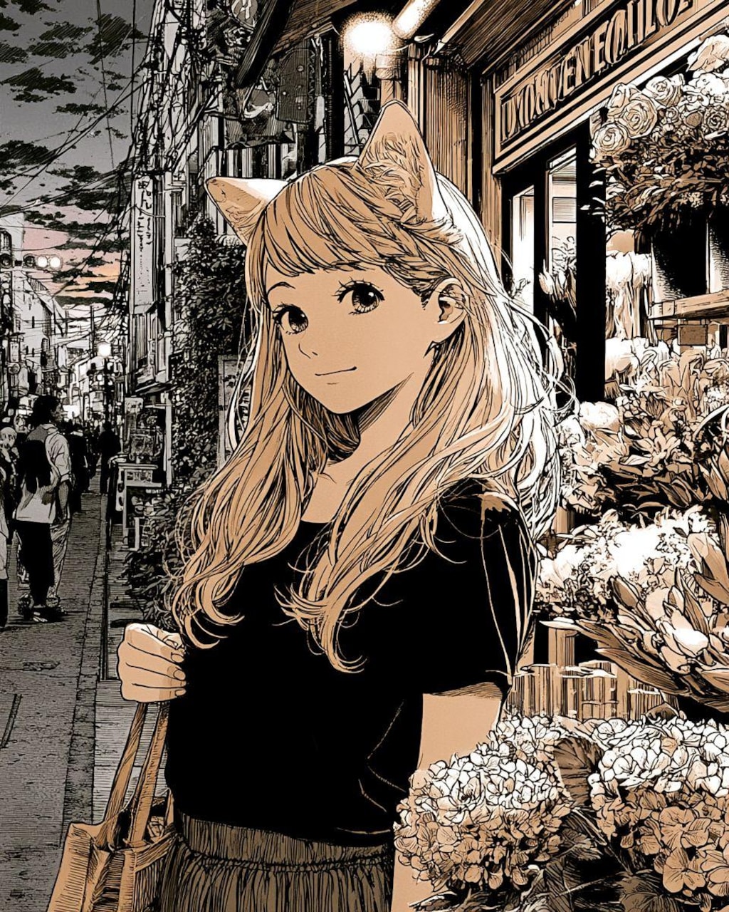 猫耳ちゃんと花屋さん